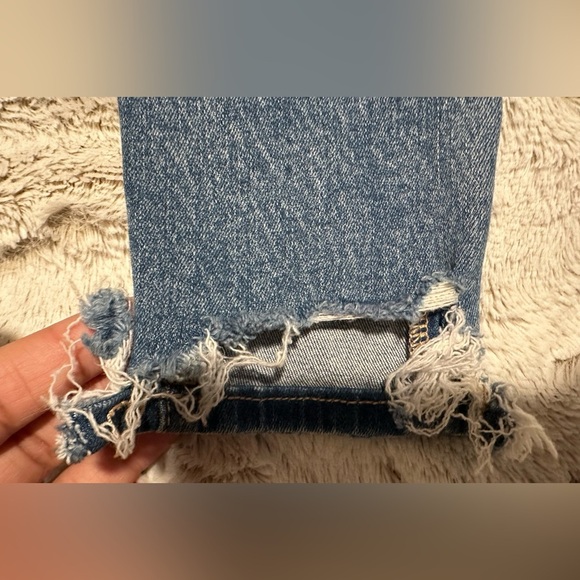 American Eagle Outfitters AEO Distressed Blue Hi-Rise Jeggings Stretch Jeans - Picture 13 of 16